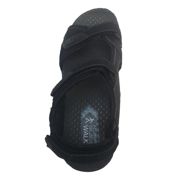 Nunn Bush Men\'s Shoes Rio Bravo hook and loop Lightweight Sandals Black